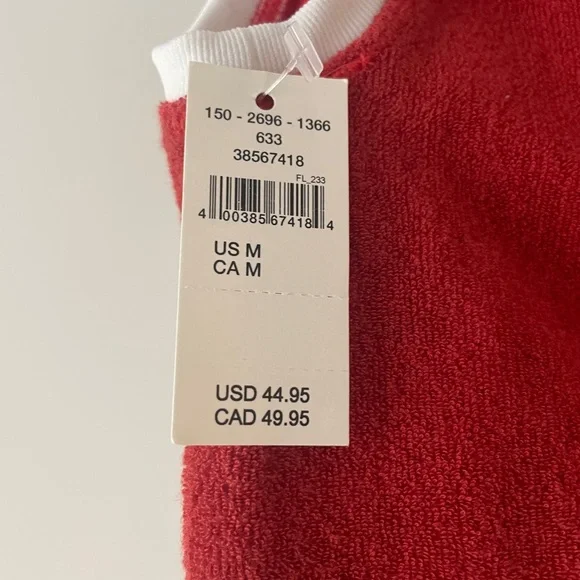 Aerie Red and White Crop Top - Picture 6 of 7